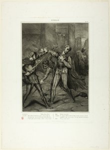 Skurk, Thou Diest, tallerken ti fra Othello af Théodore Chassériau