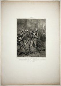 Villain, Thou Diest, plade ti fra Othello af Théodore Chassériau