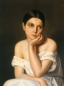 Ung pige (melankoli), ca. 1833-35 (olie på karton) af Théodore Chassériau