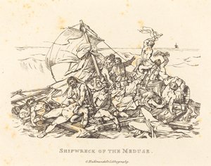 Forlis af Meduse af Théodore Gericault and Nicolas Toussaint Charlet