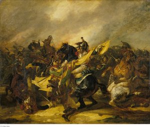 Géricault - Et angreb af kyrassier, ca. 1822 - ca. 1823 af Theodore Gericault