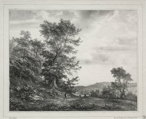 Landskab med figurer, 1817. af Jean Antoine Theodore Gudin