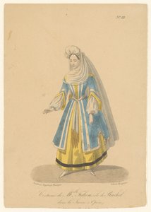 Cornélie Falcon i rollen som Rachel i operaen La Juive Frøken kostume. Falcon, rollen som Rachel i La Juive (Opèra) (titel på objekt) Skuespillere, skuespillerinder i operazangers in hun rol (serietitel) af Théodore Lejeune