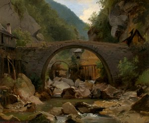 Bjergbæk i Auvergne af Pierre Etienne Theodore Rousseau