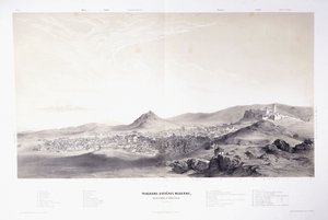 Panorama over det moderne Athen af Théodose du Moncel