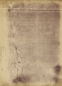 Nærbillede af hieroglyfiske indskrifter (sandsynligvis i Edfu-templet)