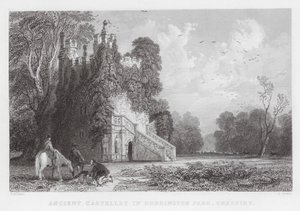 Ancient Castellet i Doddington Park, Cheshire (gravering)