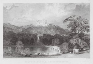 Belvoir Castle, Leicestershire (gravering) af Thomas (after) Allom