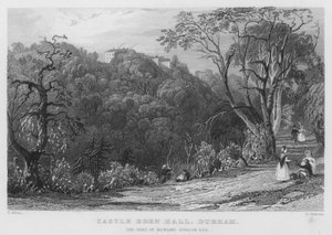 Castle Eden Hall, Durham, sæde for Rowland Burdon (gravering) af Thomas (after) Allom