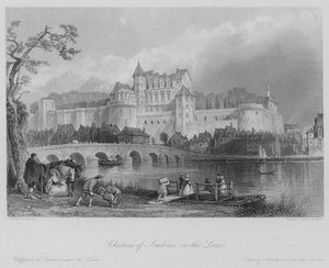 Chateau de Amboise, ved Loire (gravering)