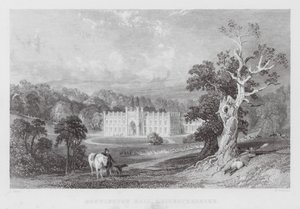 Donnington Hall, Leicestershire (gravering) af Thomas (after) Allom