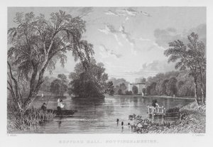 Rufford Hall, Nottinghamshire (gravering) af Thomas (after) Allom