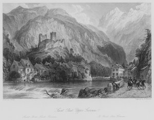Saint Beat, Øvre Garonne (gravering) af Thomas (after) Allom