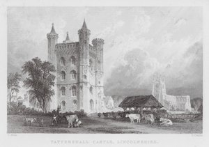 Tattershall Castle, Lincolnshire (gravering) af Thomas (after) Allom