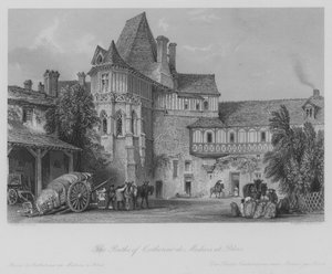 The Baths of Catherine de Medicis, ved Blois (gravering) af Thomas (after) Allom