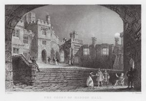 Retten i Haddon Hall (gravering) af Thomas (after) Allom