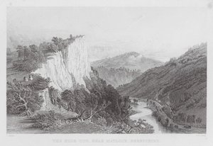 The High Tor, nær Matlock, Derbyshire (gravering) af Thomas (after) Allom