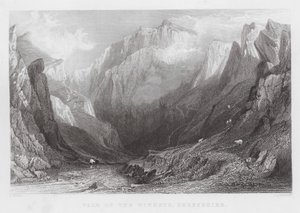 Vale of the Winnets, Derbyshire (gravering) af Thomas (after) Allom