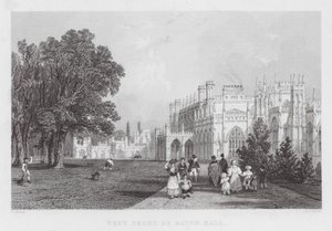 Vestfronten af Eaton Hall (gravering) af Thomas (after) Allom
