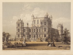Wollaton Hall, Nottinghamshire (akvatint) af Thomas (after) Allom
