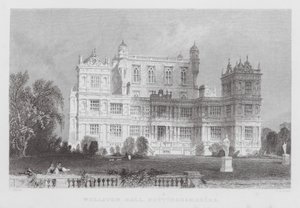 Wollaton Hall, Nottinghamshire (gravering) af Thomas (after) Allom