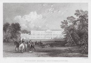 Worksop Manor, Nottinghamshire (gravering) af Thomas (after) Allom