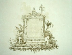 Frontispice til "Oriental Scenery: Twenty-Four Views in Hindoostan", graveret af Thomas (1749-1840) og William (1769-1837) Daniell af Thomas (after) Daniell