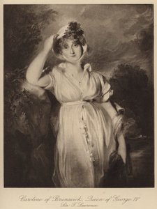 Caroline af Brunswick, dronning af kong George IV (gravering)