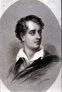 Portræt af George, Lord Byron (1788-1824) (gravering) af Thomas (after) Phillips