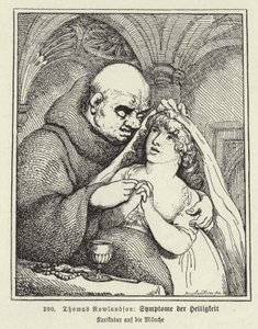 Symptomer på hellighed (litografi) af Thomas (after) Rowlandson