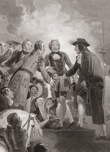 William, Prince of Orange (senere kong William III) lander i Brixham. (Print)
