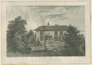 Checkley - Beauhurst Hall: gravering, nd [c 1820-1830] (tryk) af Thomas (after) Underwood