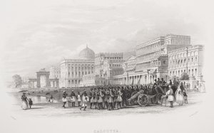 Calcutta, Esplanade, indgraveret af E. Radclyffe, fra 