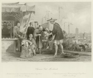 kinesiske kattehandlere af Thomas Allom