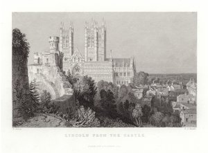 Lincoln fra slottet af Thomas Allom