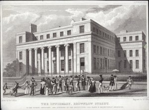 Liverpool Infirmary, Brownlow Street af Thomas Allom