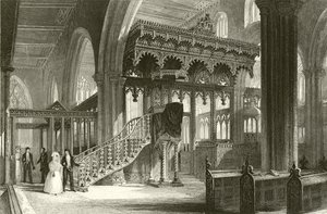 Sefton Church, Lancashire af Thomas Allom
