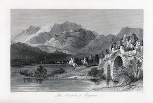 Akropolis i Pergamum, 1882 af Thomas Allom