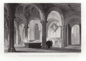 Galilæa i den vestlige ende af Durham Cathedral af Thomas Allom