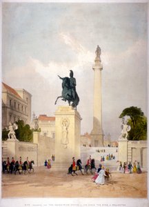 The Mall and Waterloo Place, Westminster, London, c1845 af Thomas Allom