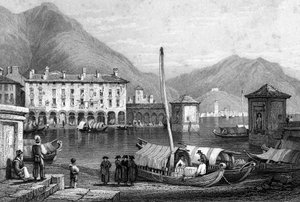 Como og Comosøen, Lombardiet, Italien, 1800-tallet.