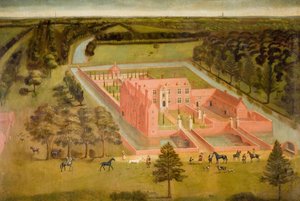Udsigt over Perry Hall nær Birmingham, 1730.