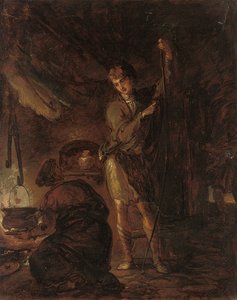 Scener fra William Cowpers "The Task", en dreng, der spænder en bue, 1785