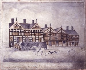 Hanging Ditch, Manchester, 1819 (pen og blæk og vask på papir)