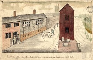 House of Correction, Manchester, 1819 (pen og blæk og wc på papir)