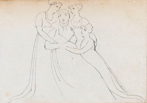 Nelsons niecer - Miss Bolton og Charlotte Nelson, senere Lady Hood af Thomas Baxter