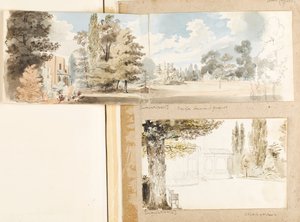 Huset og grunden ved Merton fra sydøst af Thomas Baxter