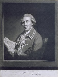 Portræt af Giusto Ferdinando Tenducci (ca. 1735-90), italiensk castrato, graveret af William Dickinson (1746-1823), 1782
