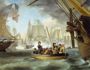 Commodore Perry i slaget ved Lake Erie (olie på lærred)