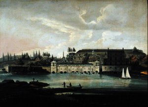 Fairmount Waterworks, ca. 1830 (olie på lærred)